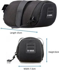 Nixnix® - Zadeltas Voor MTB Fiets - Zwart - Fietstas - Fiets Zadeltas - Opberging Zadel - Voor Wielrennen , Mountainbike , Racefiets , Omafiets , Opafiets En Andere Fietsen - Regenbestendig - Waterbestendig - Fietszadeltas -Winkel Voor Fietsbenodigdheden 1011x1200 2