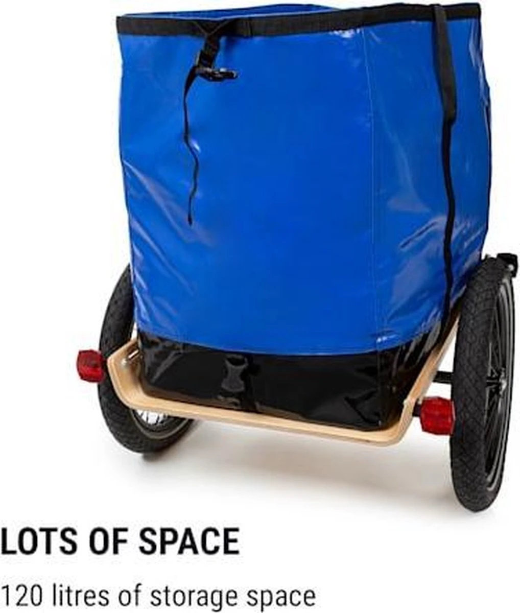 Klarfit Follower Fietsaanhanger Set - Fietskar 16" Luchtband - Aanhangwagen 35 Kg Belastbaarheid - Transporttas 120 Liter 8 Klarfit Follower Fietsaanhanger Set - Fietskar 16" Luchtband - Aanhangwagen 35 Kg Belastbaarheid - Transporttas 120 Liter - Afbeelding 6