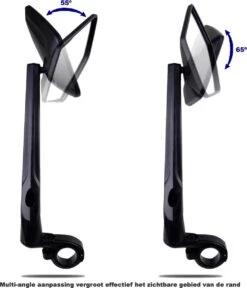 Beyond Gold - Fietsspiegel - Links - Reflectie Strip - E Step - Elektrische Fiets - Mountain Bike - Incl Grote Kijkhoek - Achteruitkijkspiegel - 360º Verstelbaar - Multifunctioneel - Incl Inbussleutel - Fiets Spiegel -Winkel Voor Fietsbenodigdheden 1029x1200