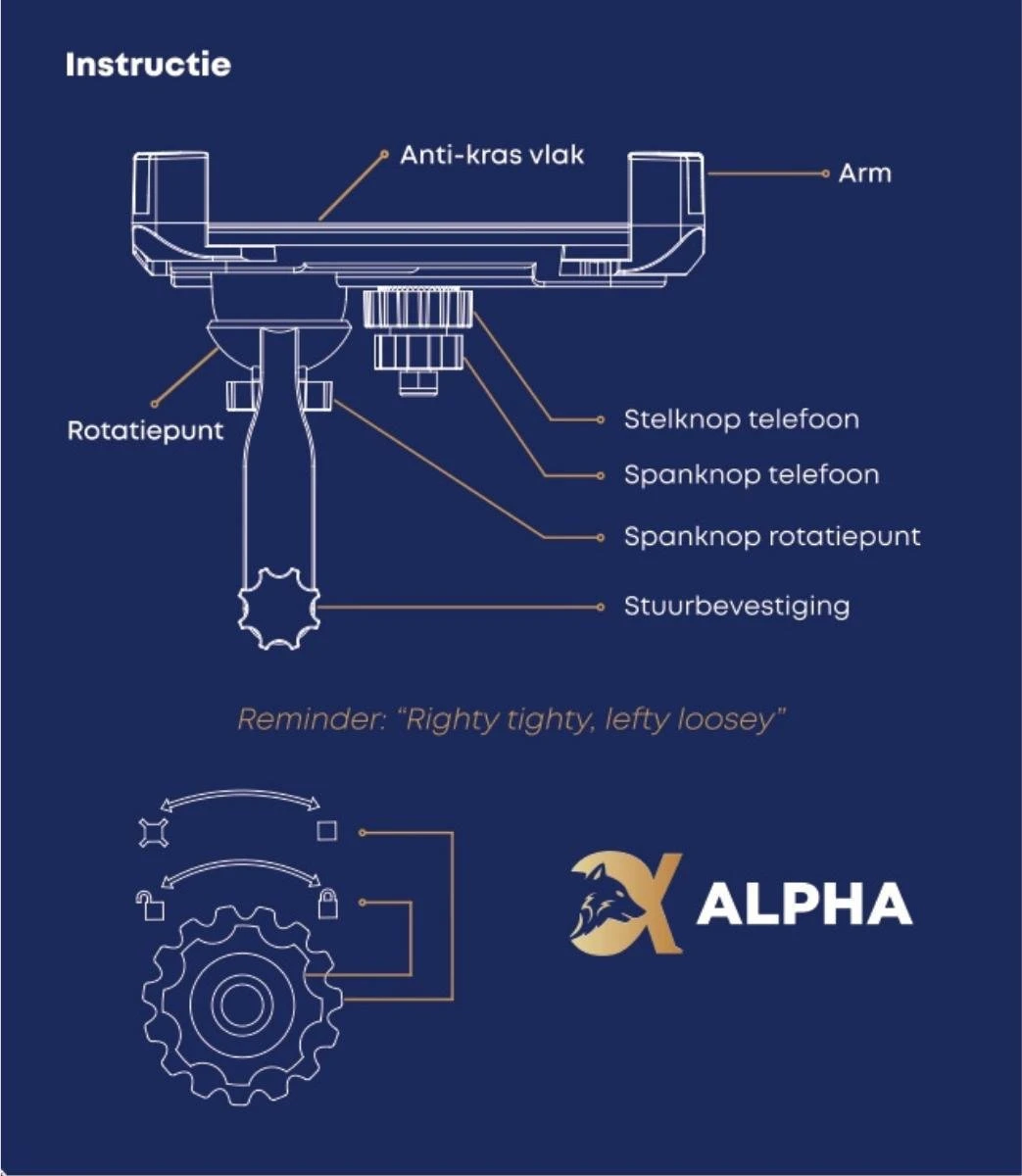 Alpha Telefoonhouder Fiets - Snel Gemonteerd - Verselbaar & Roteerbaar 14 Alpha Telefoonhouder Fiets - Snel Gemonteerd - Verselbaar & Roteerbaar - Afbeelding 13