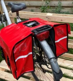 BayNL- Waterdicht - Dubbele - Bisonyl - Fietstas- Reflectoren - Zwart – 34cmX16.2cmX32cm=35 Liter -Winkel Voor Fietsbenodigdheden 1081x1200