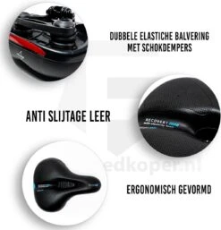 Voltano Fietszadel Met Gelpads - Zwart/Blauw - Uitsparing - Zadelvering - Unisex - Incl. Gratis Zadelstrop -Winkel Voor Fietsbenodigdheden 1153x1200 1