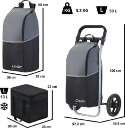 Shoppingcruiser 2 In 1 Boodschappentrolley Voor Achter De Fiets - Fietskar - Robuuste Boodschappenwagen - Allround Bagagekar -Winkel Voor Fietsbenodigdheden 1173x1200 1