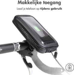 Accezz Telefoonhouder Fiets - GSM Houder Fiets - Telefoonhouder Fiets Waterdicht - 360° Rotatie - Universeel - Zwart -Winkel Voor Fietsbenodigdheden 1175x1200 3