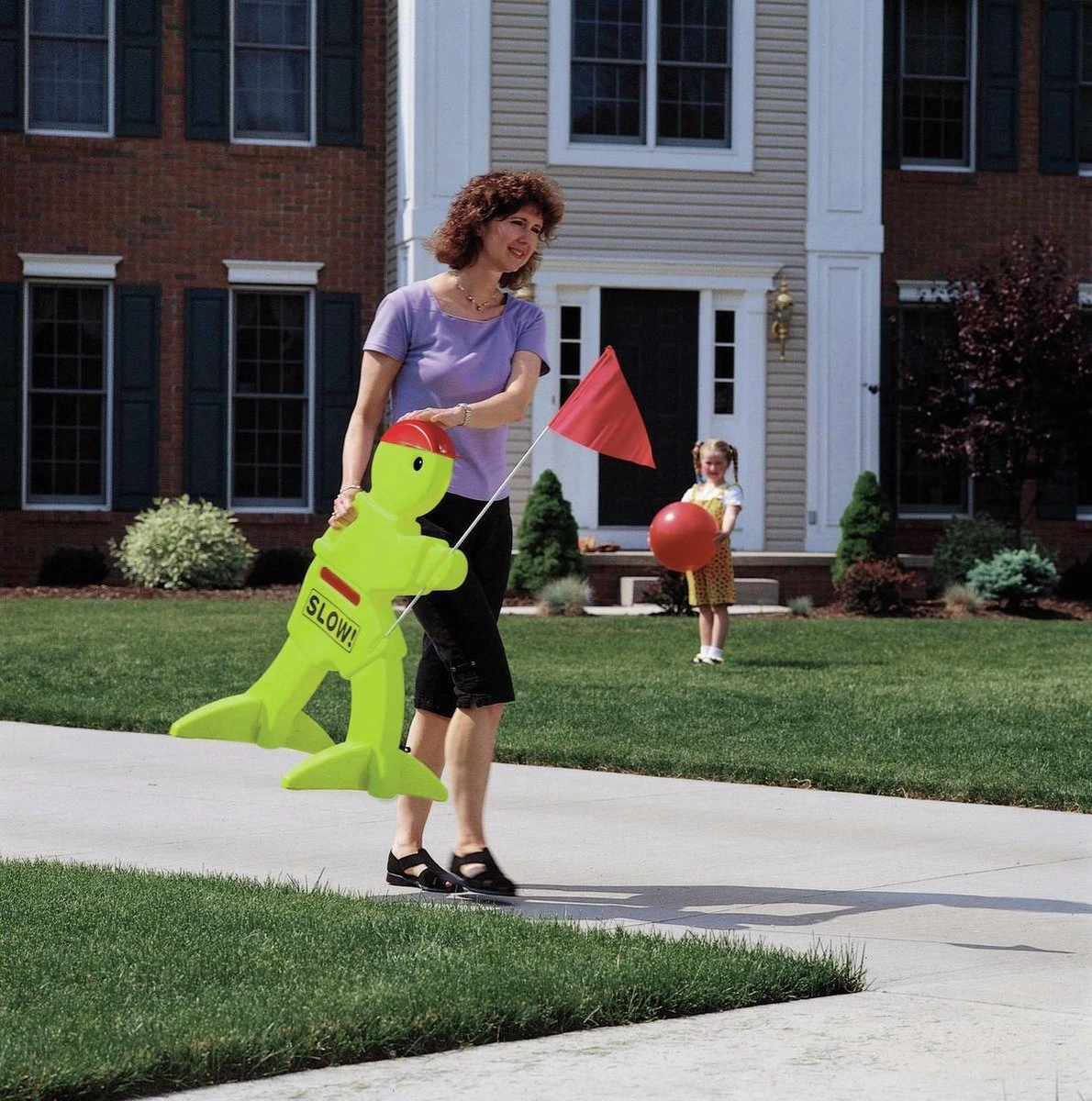 Victor Veilig Met Rode Waarschuwingsvlag - Verkeersmaatje / Verkeerspop In Fluoriserend Groen - Pas Op Spelende Kinderen Waarschuwingsbord Kid Alert 10 Victor Veilig Met Rode Waarschuwingsvlag - Verkeersmaatje / Verkeerspop In Fluoriserend Groen - Pas Op Spelende Kinderen Waarschuwingsbord Kid Alert - Afbeelding 8