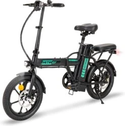 Hitway BK5 Elektrische Fiets | Opvouwbare E-bike | 16 Inch | Hitway BK5 250W Motor | Zwart