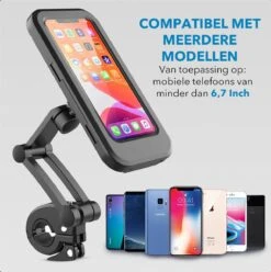 MW® Telefoonhouder Fiets - Telefoonhouder Scooter & Motor Waterdicht - GSM Houder Fiets - 4 Tot 6'' -Winkel Voor Fietsbenodigdheden 1197x1200 5