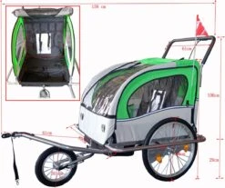 Fietskar Kind - Fietsaanhanger - Met Schokbreker - Rood -Winkel Voor Fietsbenodigdheden 1200x1008 4