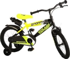 Volare Sportivo Kinderfiets - Jongens - 16 Inch - Neon Geel Zwart - 95% Afgemonteerd -Winkel Voor Fietsbenodigdheden 1200x1009