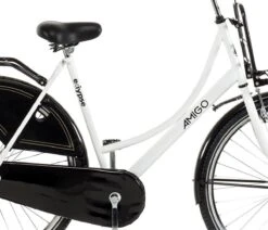 Amigo Eclypse Transportfiets 28 Inch - Omafiets Met Voordrager - Wit/Zwart -Winkel Voor Fietsbenodigdheden 1200x1031