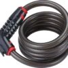 BBB Cycling CodeLock Coil Cable Fietsslot - Kabelslot Fiets Cijferslot - Zwart - 180 X 1,5 Cm - BBL-45
