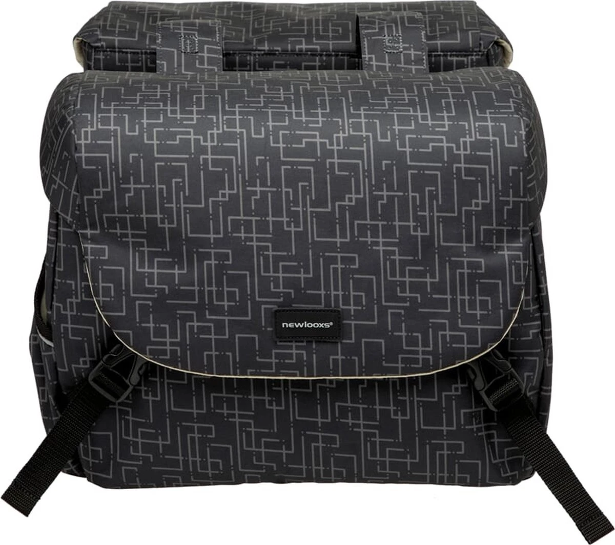 New Looxs Ivy Mondi Joy Dubbele Fietstas - 38 Liter - Zwart 5 New Looxs Ivy Mondi Joy Dubbele Fietstas - 38 Liter - Zwart - Afbeelding 3