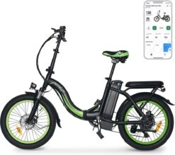 Merkloos Windgoo E20 Urban- Elektrische Fiets - E-bike - 20Inch - 12.5Ah - APP - Fat Tire - 7 Speed Shimano