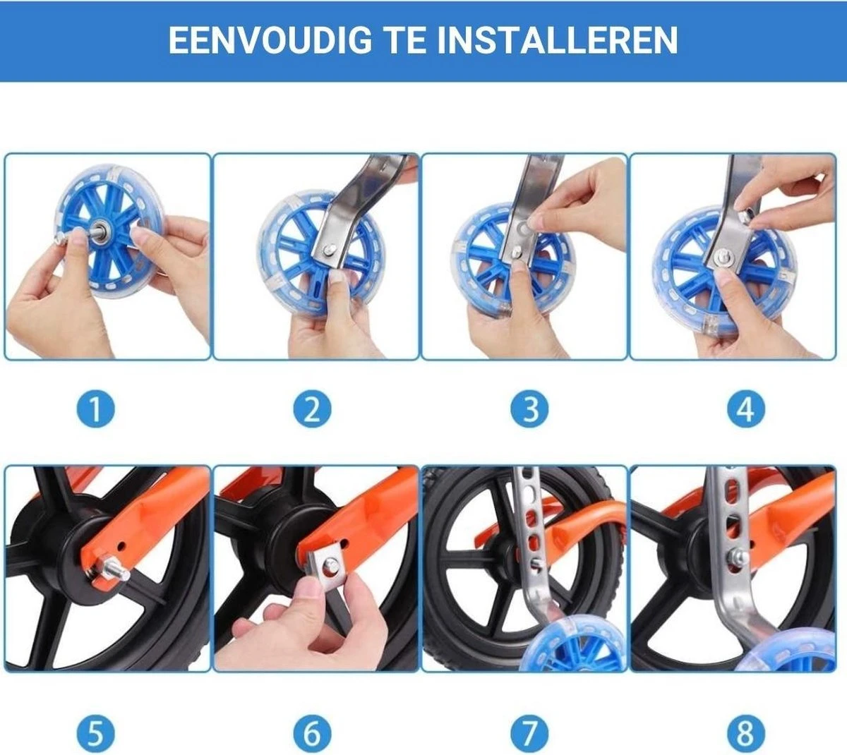 TIKKENS® Zijwieltjes - 12-20 Inch - LED Lichtjes - Zijwieltjes Voor Kinderfiets - Zwart - 12 Inch/14 Inch/16 Inch/18 Inch/20 Inch - Zijwielen - Kinderfietsaccessoires 5 TIKKENS® Zijwieltjes - 12-20 Inch - LED Lichtjes - Zijwieltjes Voor Kinderfiets - Zwart - 12 Inch/14 Inch/16 Inch/18 Inch/20 Inch - Zijwielen - Kinderfietsaccessoires - Afbeelding 3