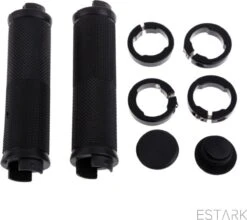 ESTARK® - Fietshandvatten - Lock-On - Handvatten - Universeel - Fiets – Mountainbike – Professioneel - Grips - Extra Grip – Fietshandvaten -Handvaten - Handig Te Monteren - Anti-slip – Fietsen – Stuur – Bikegrips – Lock-on Aanspanbaar - Zwart - LO-zw -Winkel Voor Fietsbenodigdheden 1200x1071 3