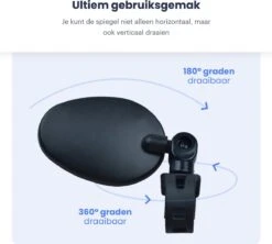 Merkloos Fietsspiegel - Set Van 2 - EBike Fiets Spiegel - Verstelbaar - Achteruitkijkspiegel Fiets - Links En Rechts - Extra Voordelig -Winkel Voor Fietsbenodigdheden 1200x1080 5