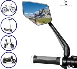 Beyond Gold - Fietsspiegel - Links - Reflectie Strip - E Step - Elektrische Fiets - Mountain Bike - Incl Grote Kijkhoek - Achteruitkijkspiegel - 360º Verstelbaar - Multifunctioneel - Incl Inbussleutel - Fiets Spiegel -Winkel Voor Fietsbenodigdheden 1200x1080 7