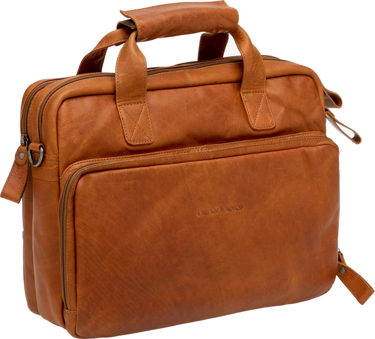 New Looxs Cali Laptoptas Fietstas - Leer - 15 Inch Laptopvak - 17 Liter - Cognac 3 New Looxs Cali Laptoptas Fietstas - Leer - 15 Inch Laptopvak - 17 Liter - Cognac