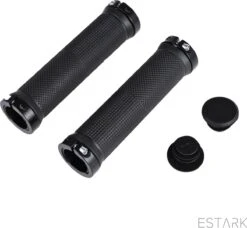ESTARK® - Fietshandvatten - Lock-On - Handvatten - Universeel - Fiets – Mountainbike – Professioneel - Grips - Extra Grip – Fietshandvaten -Handvaten - Handig Te Monteren - Anti-slip – Fietsen – Stuur – Bikegrips – Lock-on Aanspanbaar - Zwart - LO-zw -Winkel Voor Fietsbenodigdheden 1200x1108 5