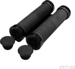 ESTARK® - Fietshandvatten - Lock-On - Handvatten - Universeel - Fiets – Mountainbike – Professioneel - Grips - Extra Grip – Fietshandvaten -Handvaten - Handig Te Monteren - Anti-slip – Fietsen – Stuur – Bikegrips – Lock-on Aanspanbaar - Zwart - LO-zw -Winkel Voor Fietsbenodigdheden 1200x1111 10