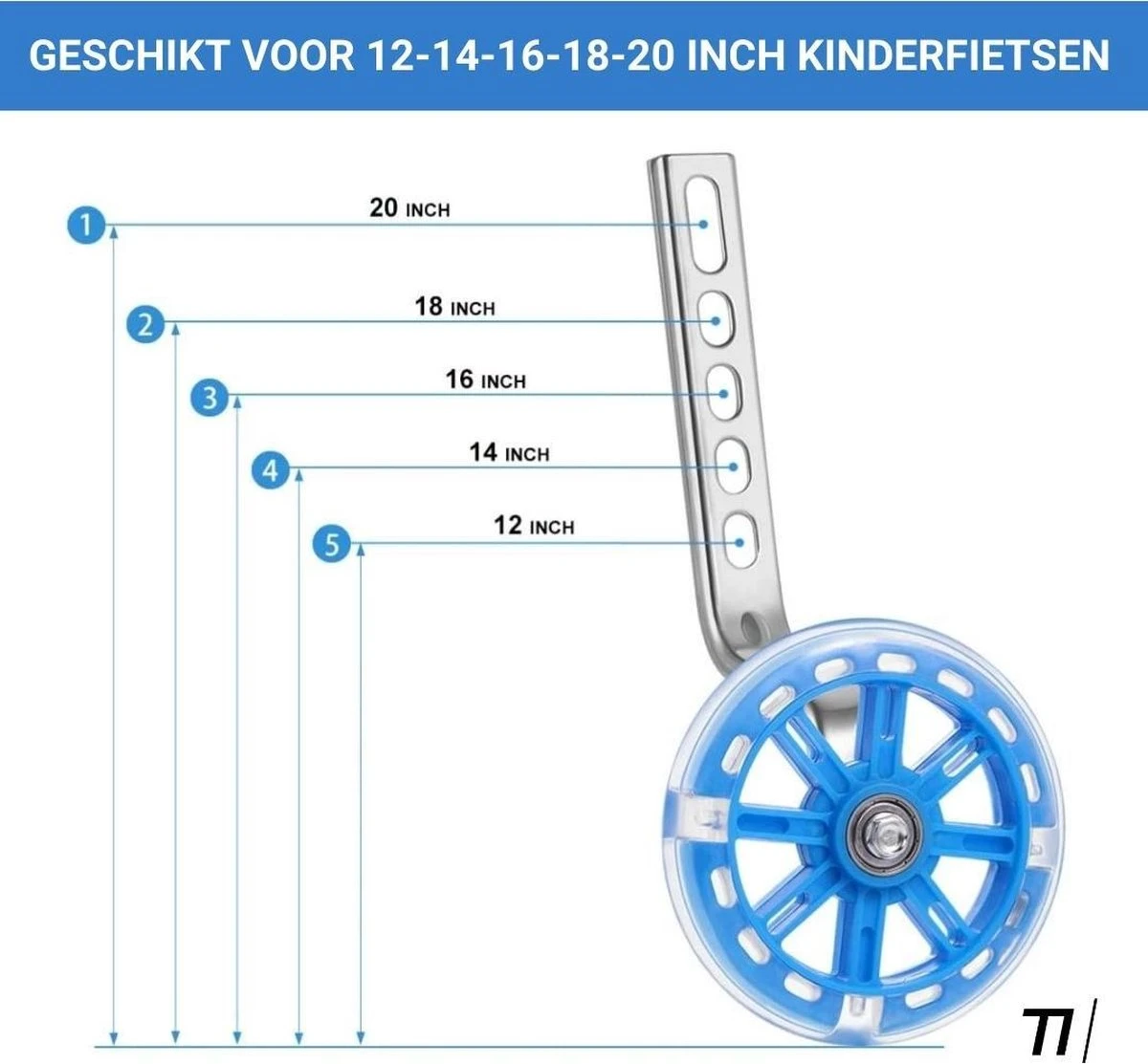 TIKKENS® Zijwieltjes - 12-20 Inch - LED Lichtjes - Zijwieltjes Voor Kinderfiets - Zwart - 12 Inch/14 Inch/16 Inch/18 Inch/20 Inch - Zijwielen - Kinderfietsaccessoires 7 TIKKENS® Zijwieltjes - 12-20 Inch - LED Lichtjes - Zijwieltjes Voor Kinderfiets - Zwart - 12 Inch/14 Inch/16 Inch/18 Inch/20 Inch - Zijwielen - Kinderfietsaccessoires - Afbeelding 5