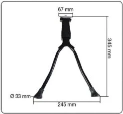 Benson Dubbele Fietsstandaard Bipod Kickstandaard Aluminium Roestvrij Zeer Stabiel Voor Bijvoorbeeld Een Mamafiets -Winkel Voor Fietsbenodigdheden 1200x1117 7