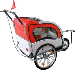 Fietskar Kind - Fietsaanhanger - Met Schokbreker - Rood -Winkel Voor Fietsbenodigdheden 1200x1121 2