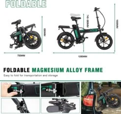 Hitway BK5 Elektrische Fiets | Opvouwbare E-bike | 16 Inch | Hitway BK5 250W Motor | Zwart -Winkel Voor Fietsbenodigdheden 1200x1133