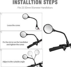 Merkloos 1 Stuk Fiets Achteruitkijkspiegel Groothoek Bolle Spiegel Mountainbike Veiligheid Spiegel Handvat Zachte Pijp 8cm -Winkel Voor Fietsbenodigdheden 1200x1136 5