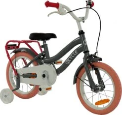 2Cycle Pretty Kinderfiets - 14 Inch - Grijs-Roze - Meisjesfiets -Winkel Voor Fietsbenodigdheden 1200x1139 1