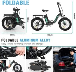 HITWAY Elektrische Fiets | 20" Opvouwbare Volwassen Vette Fiets | Batterij 36V/11,2Ah,Motor 250W, Max Bereik 35-90km | E Bike City -Winkel Voor Fietsbenodigdheden 1200x1142