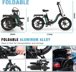 Hitway BK6 Elektrische Fiets | Opvouwbare E-bike | 20 Inch Fat Tire | 350W Motor | 10Ah | Zwart/Groen 19 Hitway BK6 Elektrische Fiets | Opvouwbare E-bike | 20 Inch Fat Tire | 350W Motor | 10Ah | Zwart/Groen -Winkel Voor Fietsbenodigdheden 1200x1147