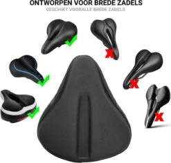 Smilegoods® Gel Zadelhoes Fiets 3D - Zadeldek - Zadelhoes Waterdicht - Zadeldek Fiets - Universeel Brede Zadels - Veiligheidsreflector Voor In Het Donker -Winkel Voor Fietsbenodigdheden 1200x1147 7