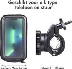 Accezz Telefoonhouder Fiets - GSM Houder Fiets - Telefoonhouder Fiets Waterdicht - 360° Rotatie - Universeel - Zwart -Winkel Voor Fietsbenodigdheden 1200x1152 2