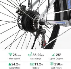 HITWAY Elektrische Fiets, 26 Inch, 250 W Motor, Li-batterij 36 V/11,2 Ah Ebike, Shimano 7 Versnellingen, Tot 35-90 Km -Winkel Voor Fietsbenodigdheden 1200x1153 1