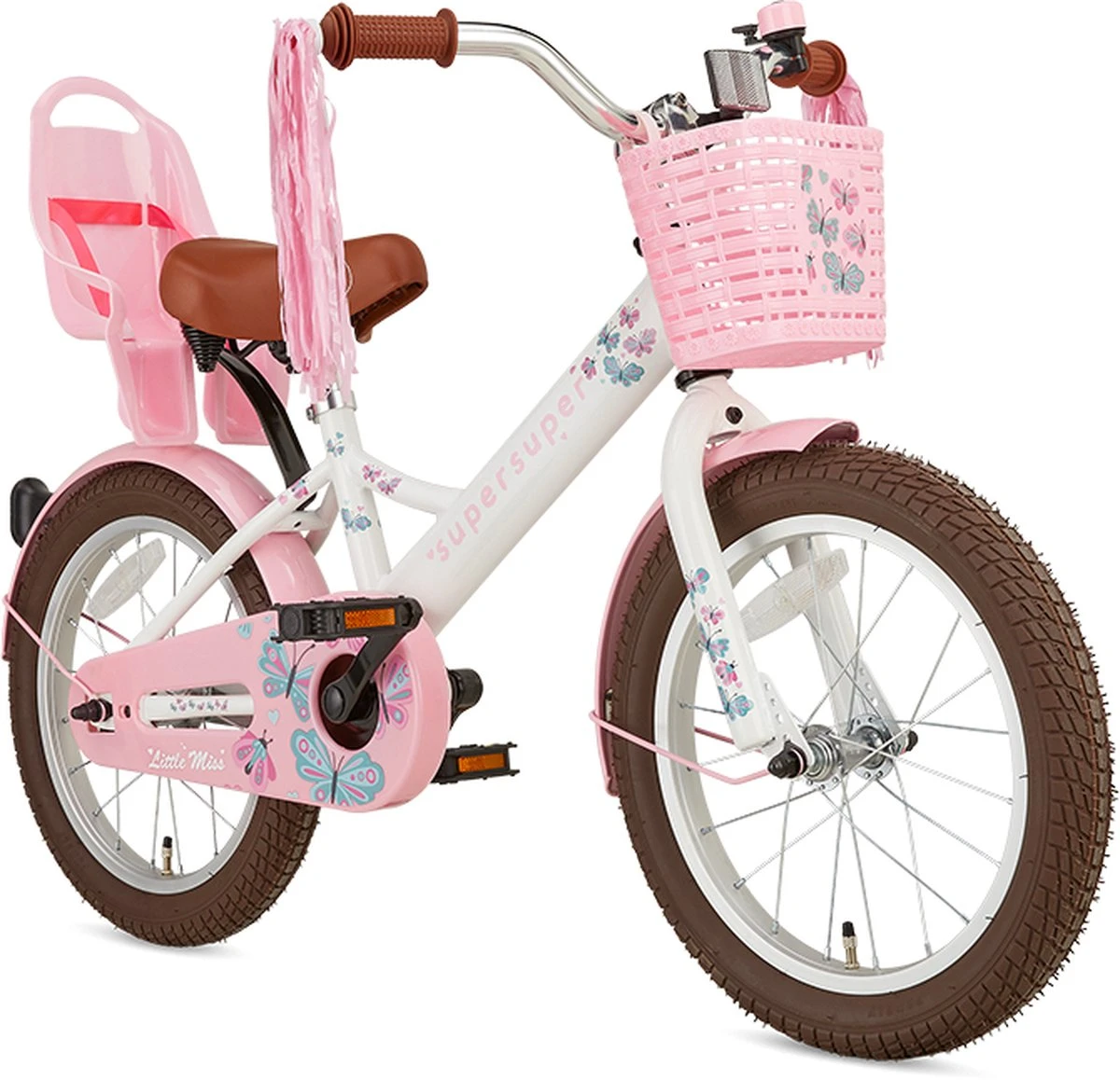 Supersuper Little Miss - Kinderfiets - Meisjesfiets - 16 Inch - Wit 4 Supersuper Little Miss - Kinderfiets - Meisjesfiets - 16 Inch - Wit - Afbeelding 2