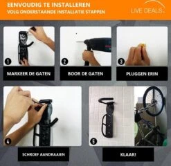 Merkloos Fiets Ophangsysteem 2x | Fietshaak | Muurbeugel | Ophangbeugel | Fietsbeugel | Fietsenrek -Winkel Voor Fietsbenodigdheden 1200x1165 4