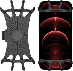 Universele Telefoonhouder Fiets Siliconen - Telefoon Houder Fiets Accessoires 360 Graden - Scooter Telefoonhouder - Zwart -Winkel Voor Fietsbenodigdheden 1200x1165 6