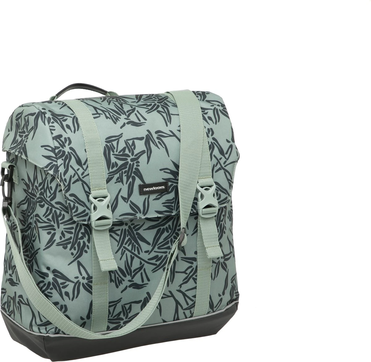 New Looxs Alba Single Bamboo Enkele Fietstas - Afneembaar - 21 Liter - Groen 3 New Looxs Alba Single Bamboo Enkele Fietstas - Afneembaar - 21 Liter - Groen