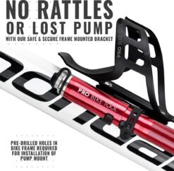 PRO BIKE TOOL Mini Luchtpomp Fiets, Fietspomp Voor Alle Ventielen (Presta & Schrader), Hoge Druk Tot 6,9 Bar / 100 PSI, Betrouwbare, Compacte & Lichtgewicht Framepomp, Pomp Voor Racefiets & Mountainbike. -Winkel Voor Fietsbenodigdheden 1200x1174 3