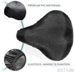 ESTARK® Zwarte Zadelhoes Waterdicht - Zadelhoezen Voor De Fiets - Zadel Cover - Zadel Zak - Hoes - Elastisch - Zwart -Winkel Voor Fietsbenodigdheden 1200x1178 14