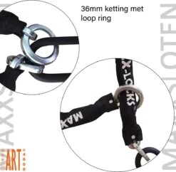 Maxx-Locks Naseby Scooterslot / Brommerslot ART 3 Kettingslot + Loop - 100cm -Winkel Voor Fietsbenodigdheden 1200x1178 6