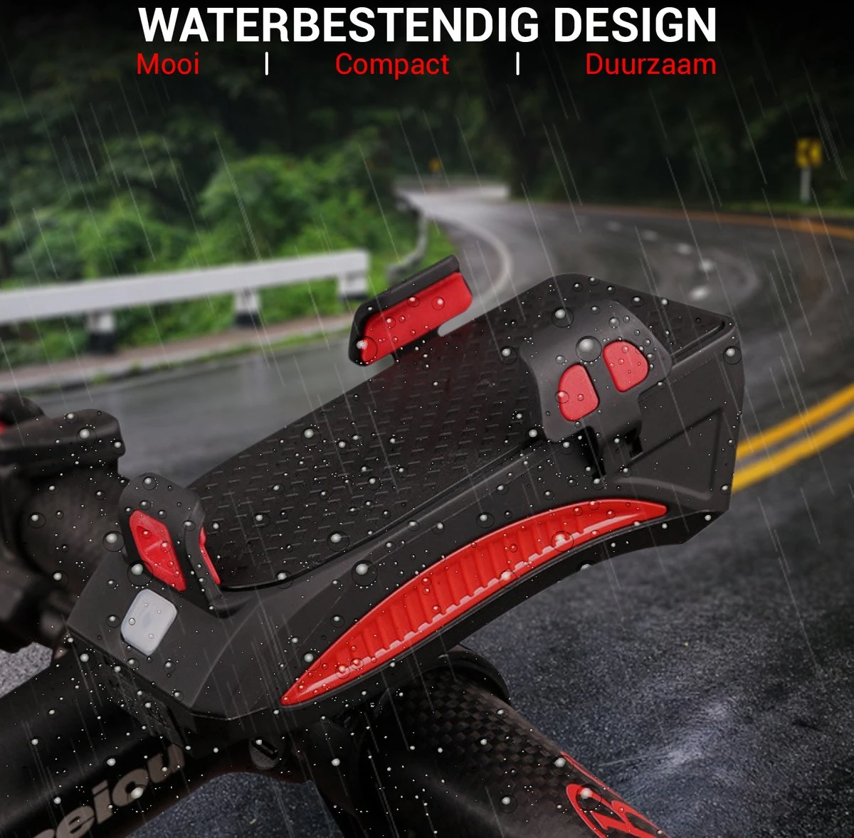 Universele Telefoonhouder Fiets Smartphonehouder - Met Verlichting, Fietsbel En Powerbank 8 Universele Telefoonhouder Fiets Smartphonehouder - Met Verlichting, Fietsbel En Powerbank - Afbeelding 6