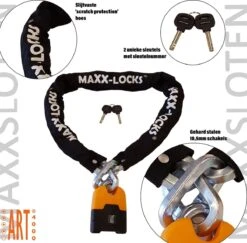 Maxx-Locks Ohura Motorslot / Scooterslot ART 4 - Kettingslot 150cm -Winkel Voor Fietsbenodigdheden 1200x1179 3