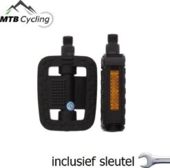 Fiets Pedalen Inclusief Bevestiging Gereedschap - Anti Slip - Trappers Voor Fiets Met Reflector - 14.2mm Schroefdraad - 9/16 Inch -Zwart -Winkel Voor Fietsbenodigdheden 1200x1180 9