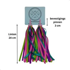 Entergoods® Stuurslingers - Fiets Versiering Kinderen - Stuurversiering Slingers - Handvat Streamers Voor Meisjes - Streamers Voor Jongens - Paars Groen Roze Franjes - 2 Stuks - 24 CM - Stuurslingers Voor Kinderfiets -Winkel Voor Fietsbenodigdheden 1200x1184 27