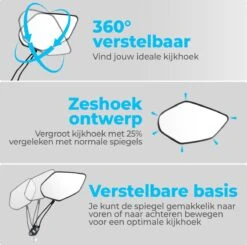 NueNext Fietsspiegel Ebike 2 Stuks – Achteruitkijk Spiegel Op Stuur – Multi-verstelbaar – 360 Rotatie - Speed-pedelec -Winkel Voor Fietsbenodigdheden 1200x1189 5