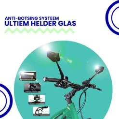 Beyond Gold - Fietsspiegel - Links - Reflectie Strip - E Step - Elektrische Fiets - Mountain Bike - Incl Grote Kijkhoek - Achteruitkijkspiegel - 360º Verstelbaar - Multifunctioneel - Incl Inbussleutel - Fiets Spiegel -Winkel Voor Fietsbenodigdheden 1200x1195 12