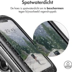 Accezz Telefoonhouder Fiets - GSM Houder Fiets - Telefoonhouder Fiets Waterdicht - 360° Rotatie - Universeel - Zwart -Winkel Voor Fietsbenodigdheden 1200x1198 18