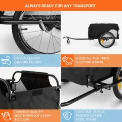 Mountee Rijwielaanhanger Trekker 130l 60kg Stalen Buis -Winkel Voor Fietsbenodigdheden 1200x1199 4